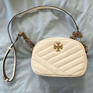 SOLD Tory Burch Kira Chevron Quilted Leather Crossbody Cream, Gently Used